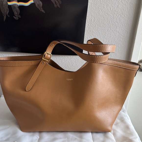 Coach Handbags - Coach Gramercy Leather Tote Bag in Maple